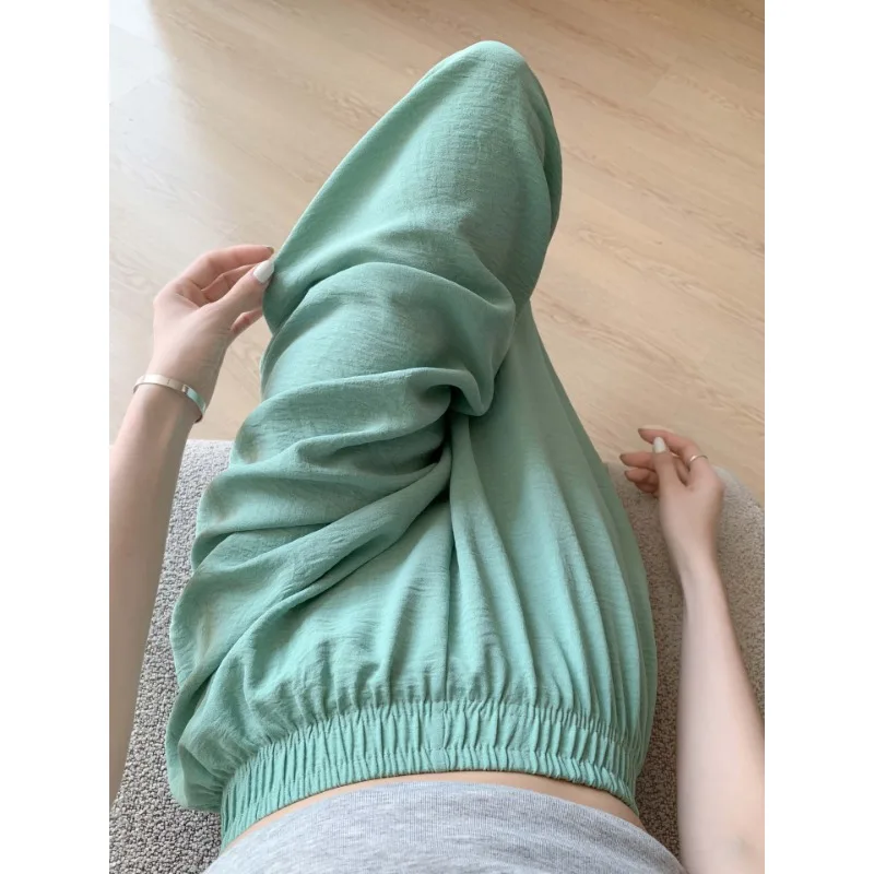 

Широкие брюки женские дышащие с защитой от комаров, с высокой талией, свободный крой, весна-осень, повседневный стиль Ямамото