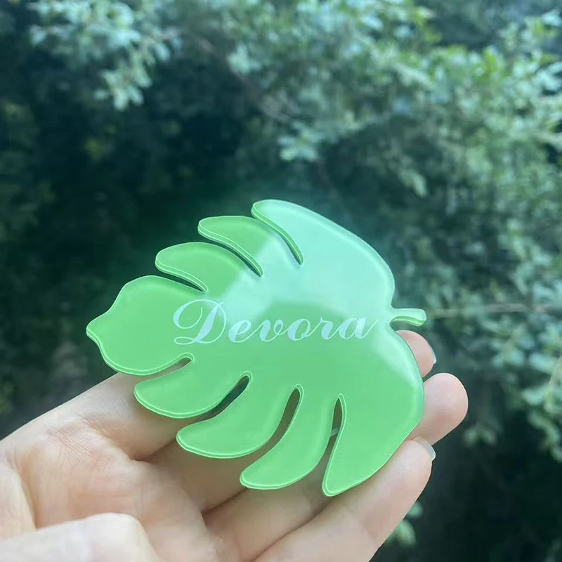 

Изготовленные на заказ акриловые карточки с цветами для свадьбы, пустые акриловые карточки с местами для свадьбы, идеально подходящие для тропического пляжа, бирка с именем свадьбы