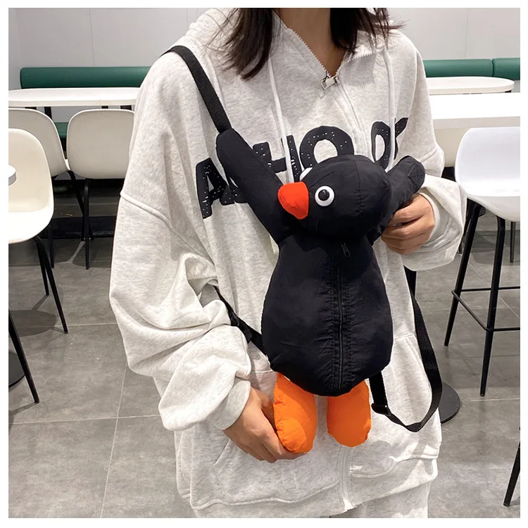 Cartoon Funny Cute Cuddle Penguin Backpack Fashion Personality Plush Doll Bag Children\'s Bag Shoulder Bag Mini Knapsack Bags