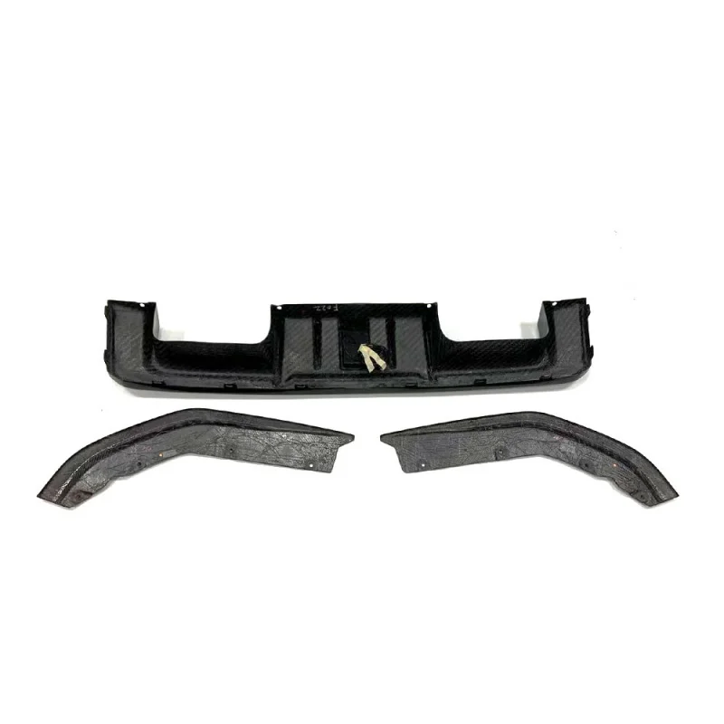 R Style Dry Carbon Fiber Rear Bumper Diffuser With Side Splitter Apron for BMW G80 G81 M3 G82 G83 M4 2019-UP