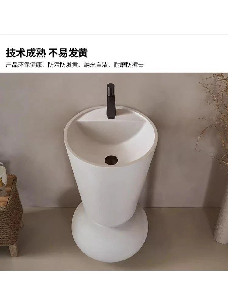 

Wabi Sand Cream Wind Floor-to-Floor Integrated Art Wash Pool Personalized Japanese Wash Table