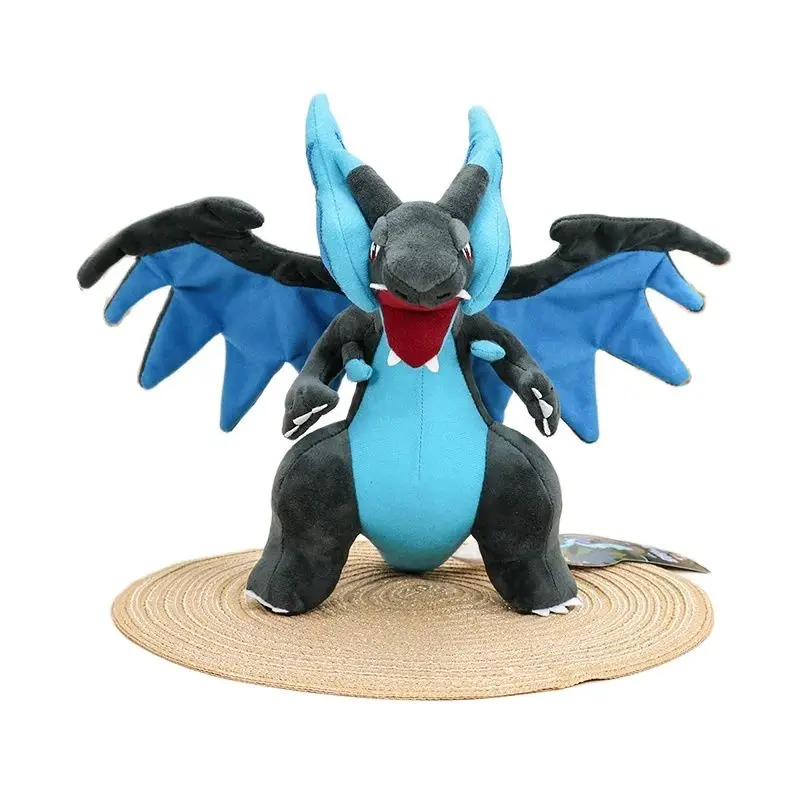 Pokemon LEGENDS Mega Charizard X 10" Plush Toy, Pokémon Sword Shield Fire Dragon Stuffed Animal Scarlet Violet Cartoon Game Doll