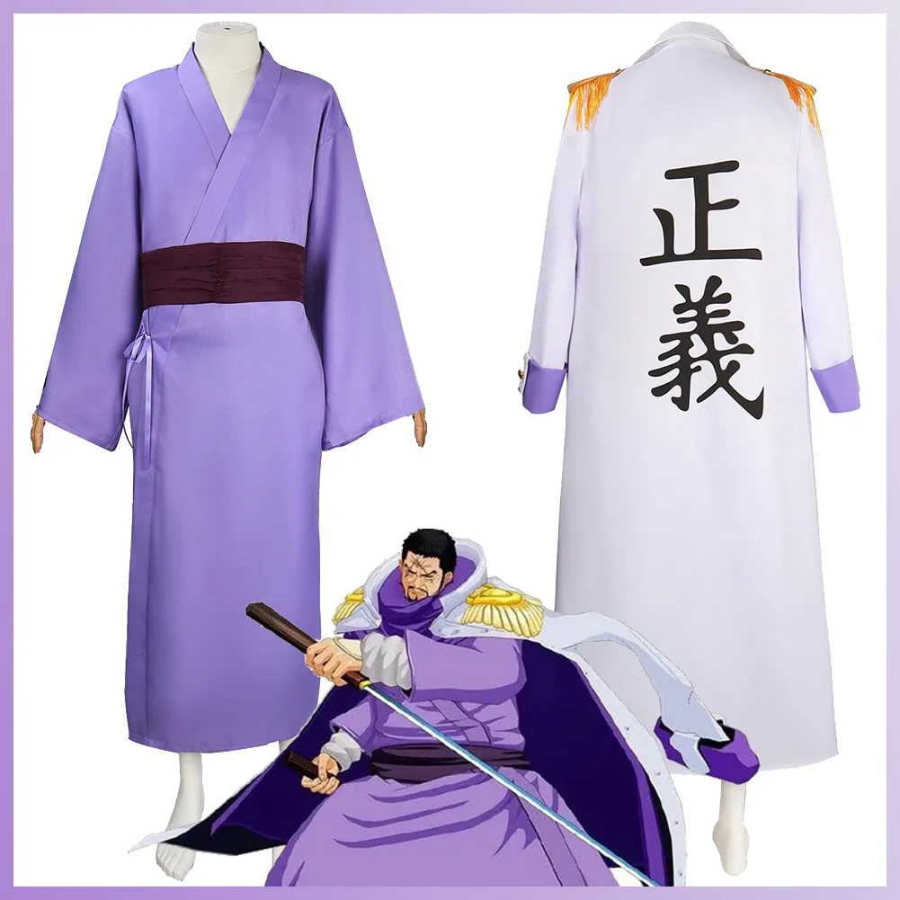 Anime Pirate Costume Disguise Issho Cosplay Fantasy Robe Cape Clothing Adult Men Roleplay Fantasia Outfits Male Halloween