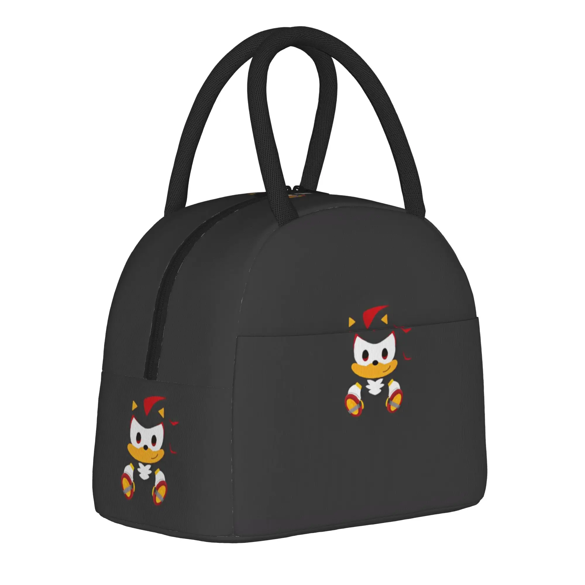 Shadow The Hedgehogs  Insulated Lunch Bag Cooler Bag Reusable  Leakproof Lunch Box Tote Food Storage Bags Beach  Travel