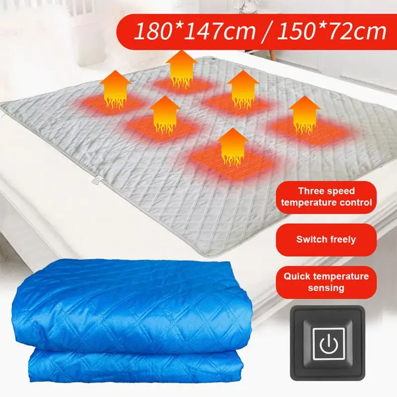 

Heated Blanket for Camping, USB Power, 6 Heated Zone, Sleeping Bag Liner, Electric Heating Blanket, Heater Mat, Soft