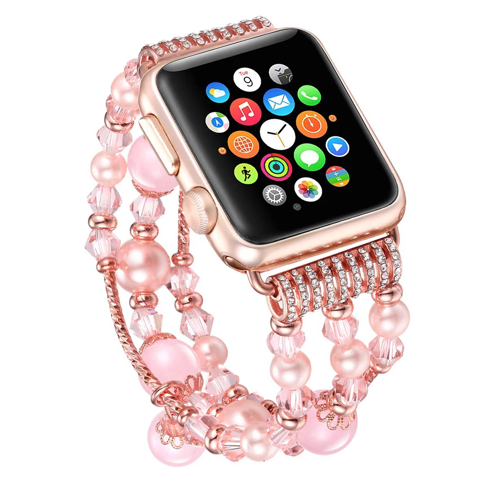 

Ремешок-браслет Link для Apple Watch Band 7 SE/6/5/4/3/2/1, 38 мм, 40 мм, 41 мм, ремешок для iwatch 42 мм, 44 мм, 45 мм, женские ремешки для часов ручной работы