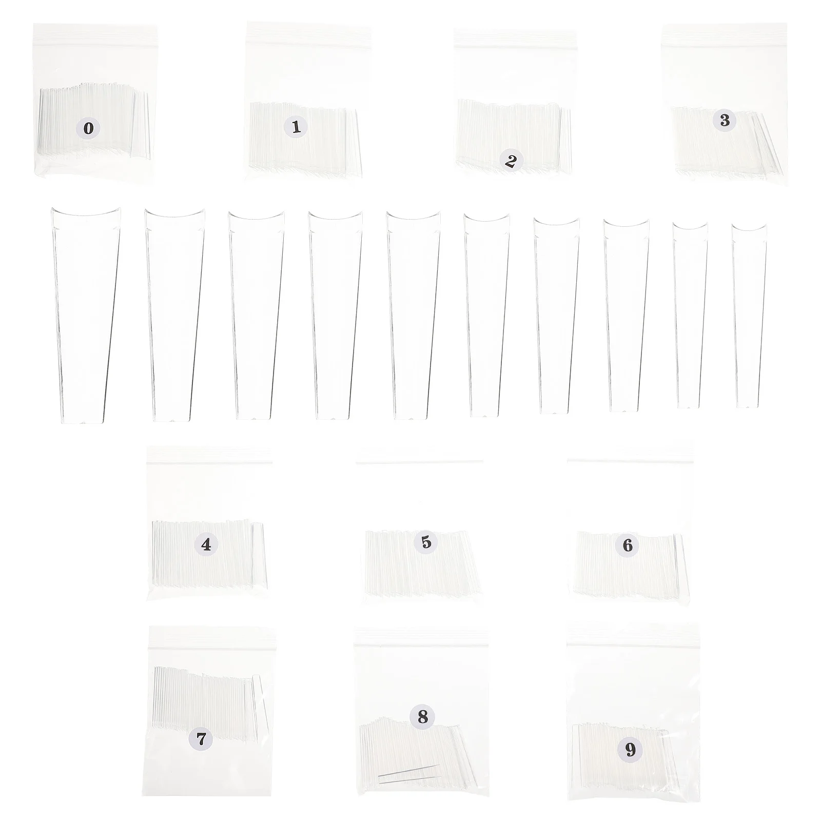 

504pcs French Style Fake Extra Long False Thick Durable Artificial Tips For Women Curved Full Cover Manicure Supplies Seamless