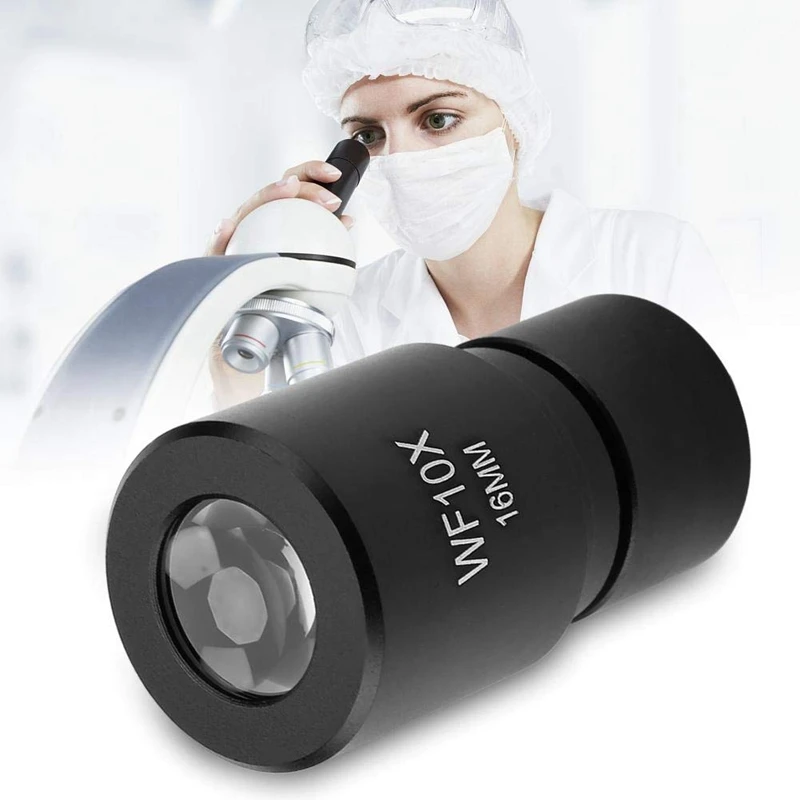 8X Microscope Eyepiece Lenses, DM-R001 WF10X 16Mm Eyepiece For Biological Microscope Ocular Mounting 23.2Mm With Scale