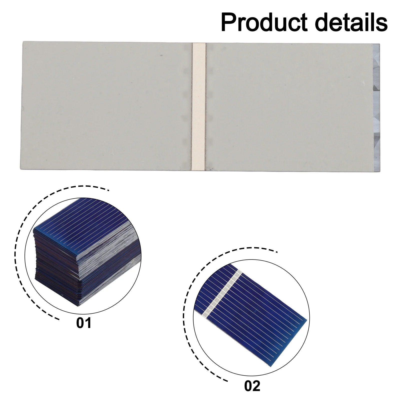 

Photovoltaic 100pcs Solar Cells Mini Solar Cell Energy Solutions For Various Needs Flexible Panel Configuration