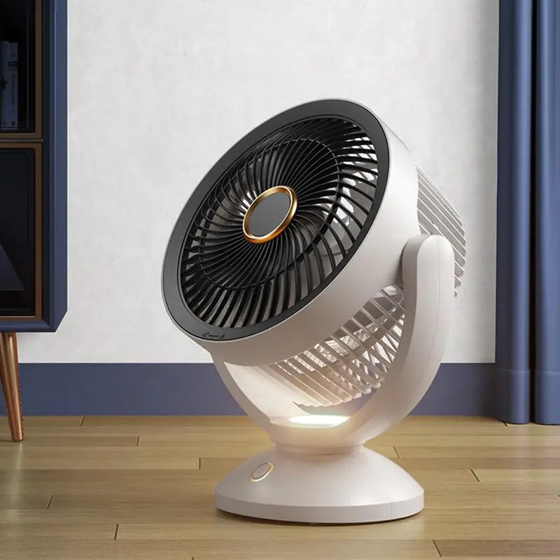 Air Circulator Fan 4 Speeds Fans Rotatable Bedside Fan Bedroom Air Cooler Whole Room 90 Degree Adjustable Tilt Quiet Desk Fan