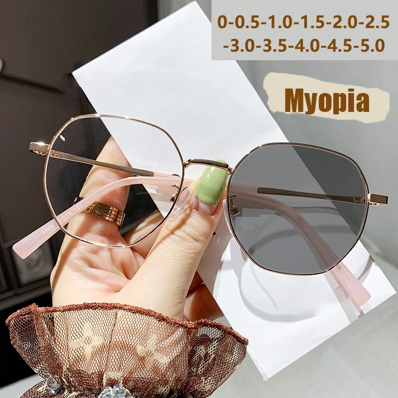 

Меняющие цвет антисиние легкие очки для близорукости для студенток без макияжа с линзами по рецепту 3125