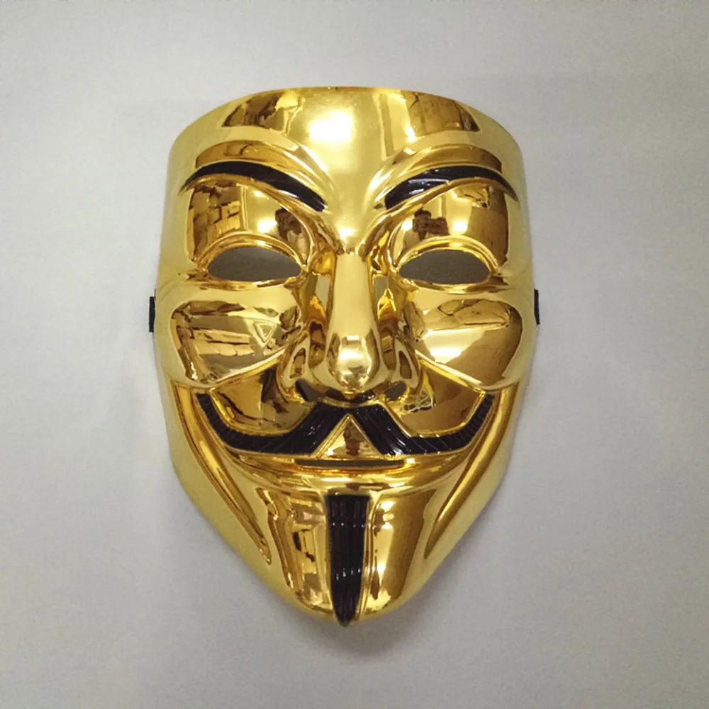 V for Vendetta Mask Anonymous Guy Fawkes Fancy Adult Costume Accessory Party Cosplay Halloween Masks 1pc