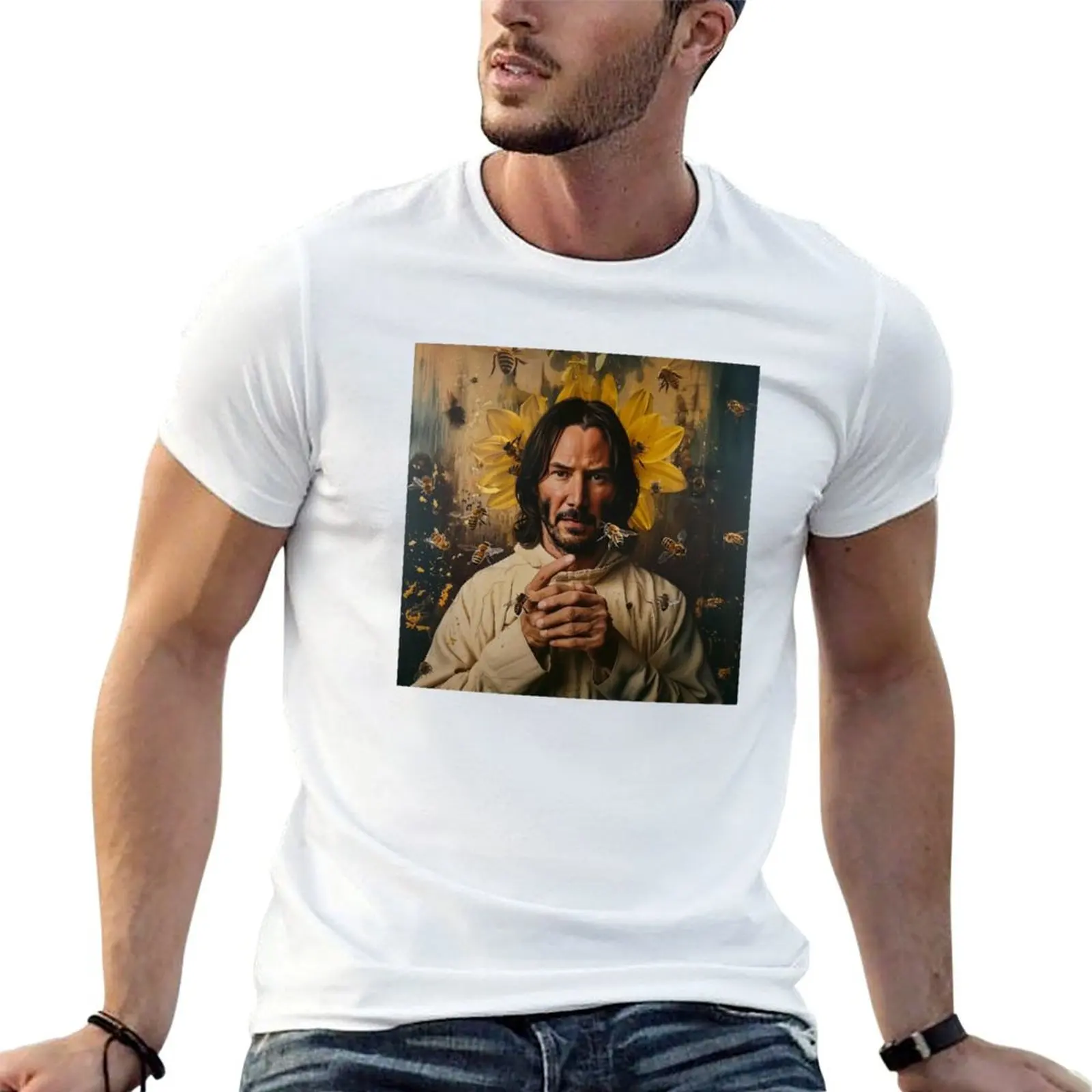 

John Saint and JOHN t Keanu cotton Wick, T-Shirt man WICK Bee, shirt Bees, Christ, Keanu YAGA, BABA