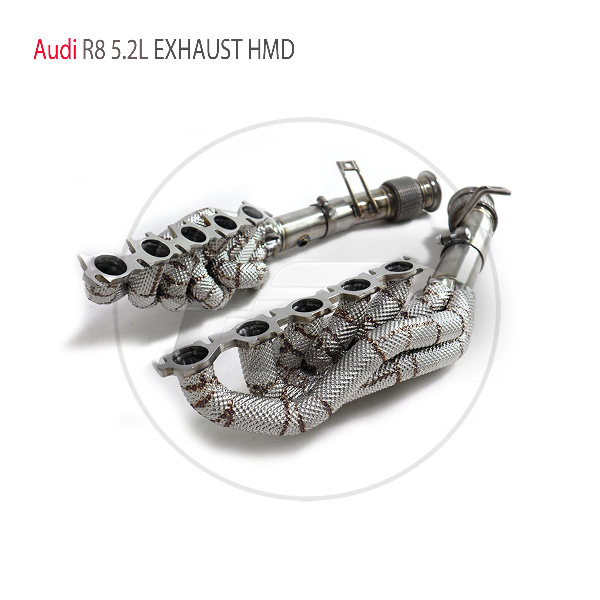 HMD Exhaust System Performance Manifold for Audi R8 5.2L Stainless Steel 304 Material Unleash Horsepower Auto Parts Without cat