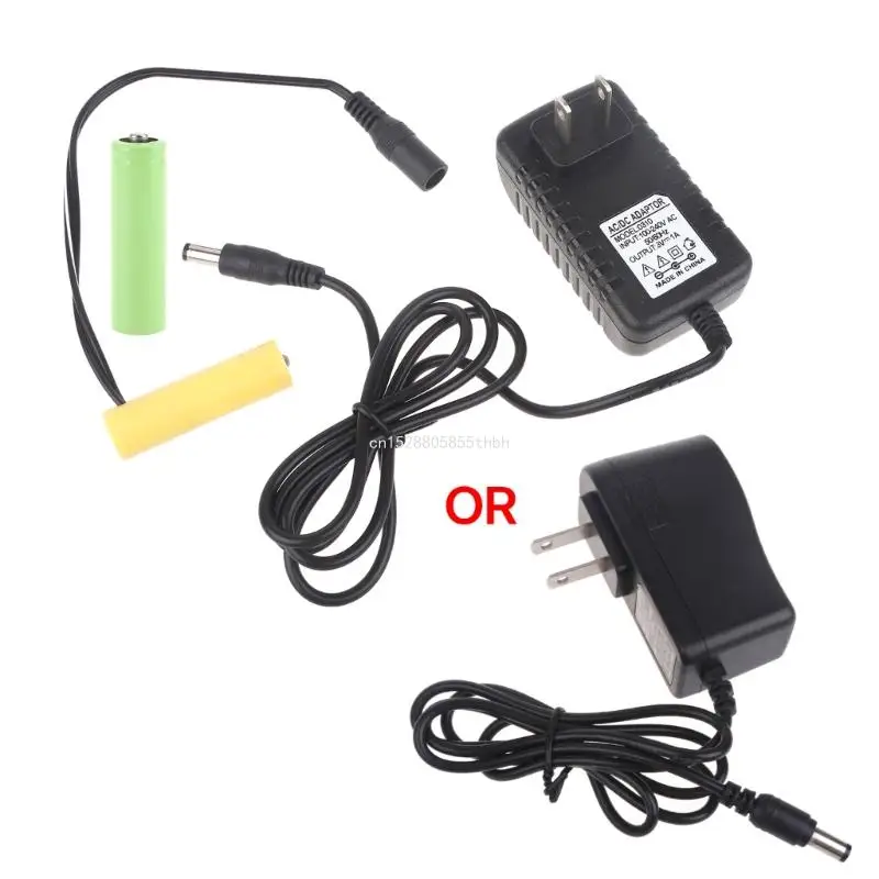 AA Battery Eliminators Power Supply Adapter,3V Replace 2 AA Batteries to Mains Adapter for Toy LED Fan Remote control
