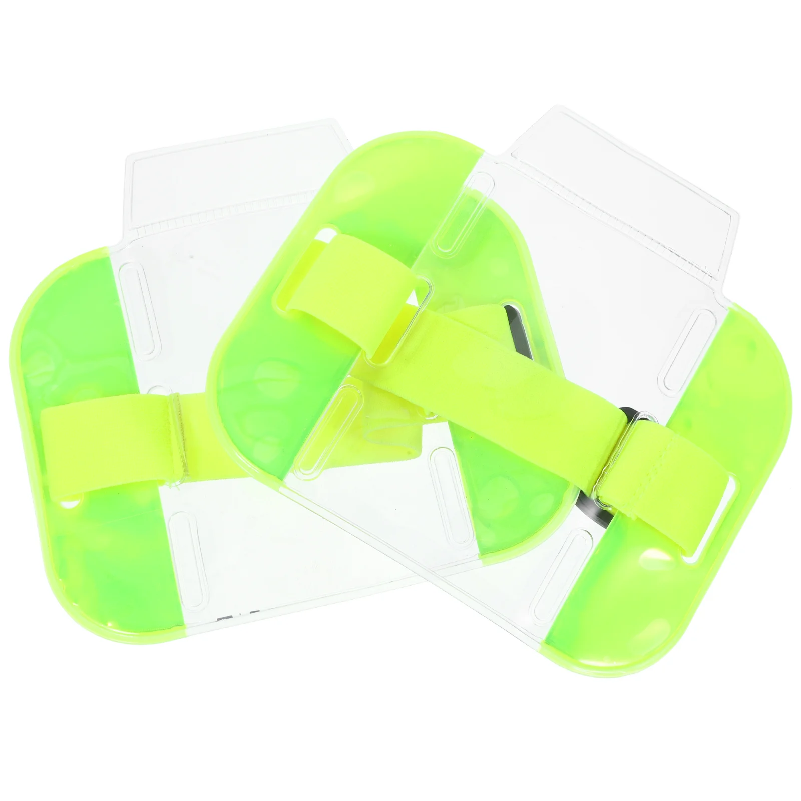 2 ชิ้น ID Card Armband ผู้ถือป้ายผู้ถือใสน้ําหนักเบาแขน Pvc Bright สี