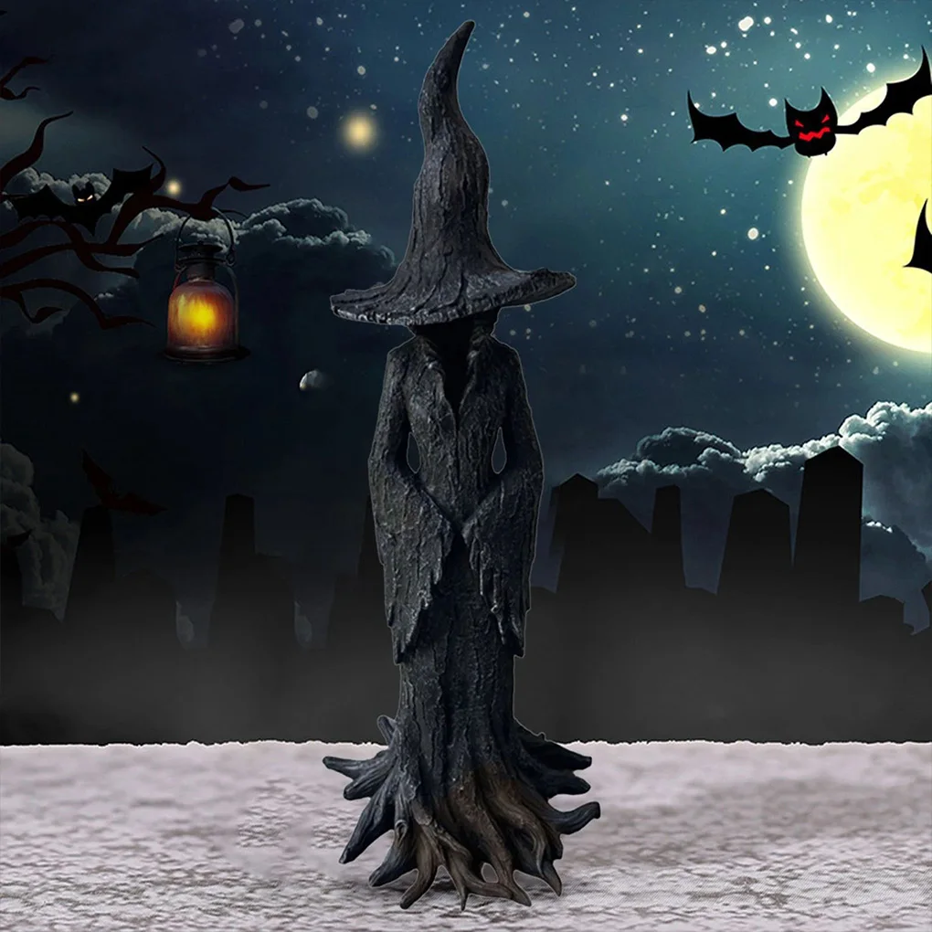 Elegant Halloween Decor Crackers Barrels Witch Statue For Stylish Home Decoration Halloween Ren 30cm
