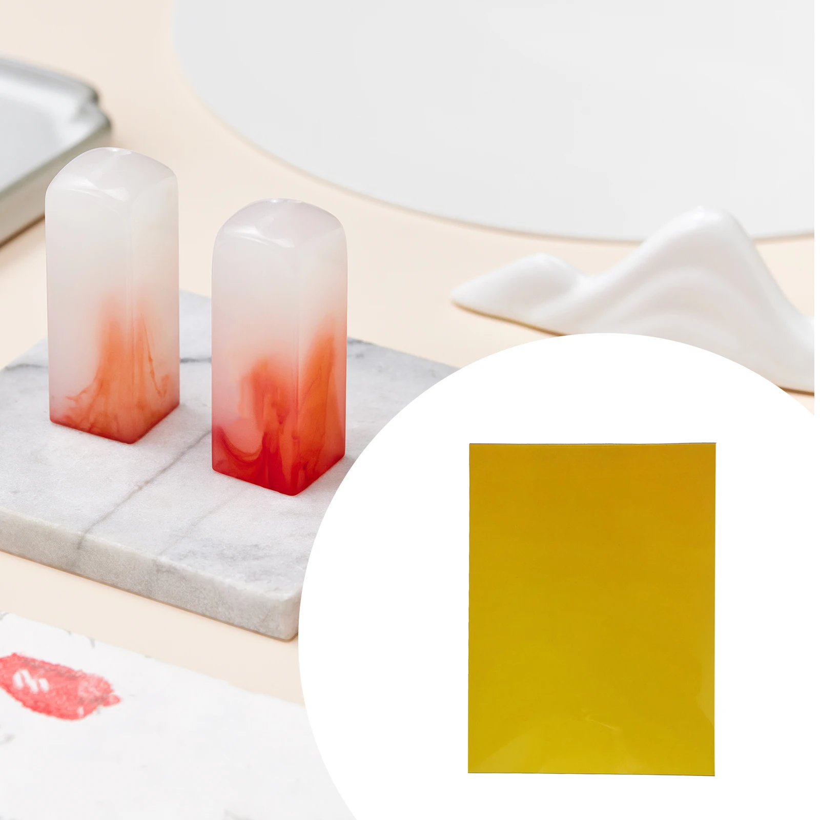 Photopolymer Plate Water Soluble Solid Polymer Die Resin DIY Yellow Letterpress