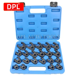 21 Piece Metric Crowfoot Wrench Set 1/2 inches and 3/8 inches Drive Sizes 8mm-32mm Cr-Mo Flare Nut