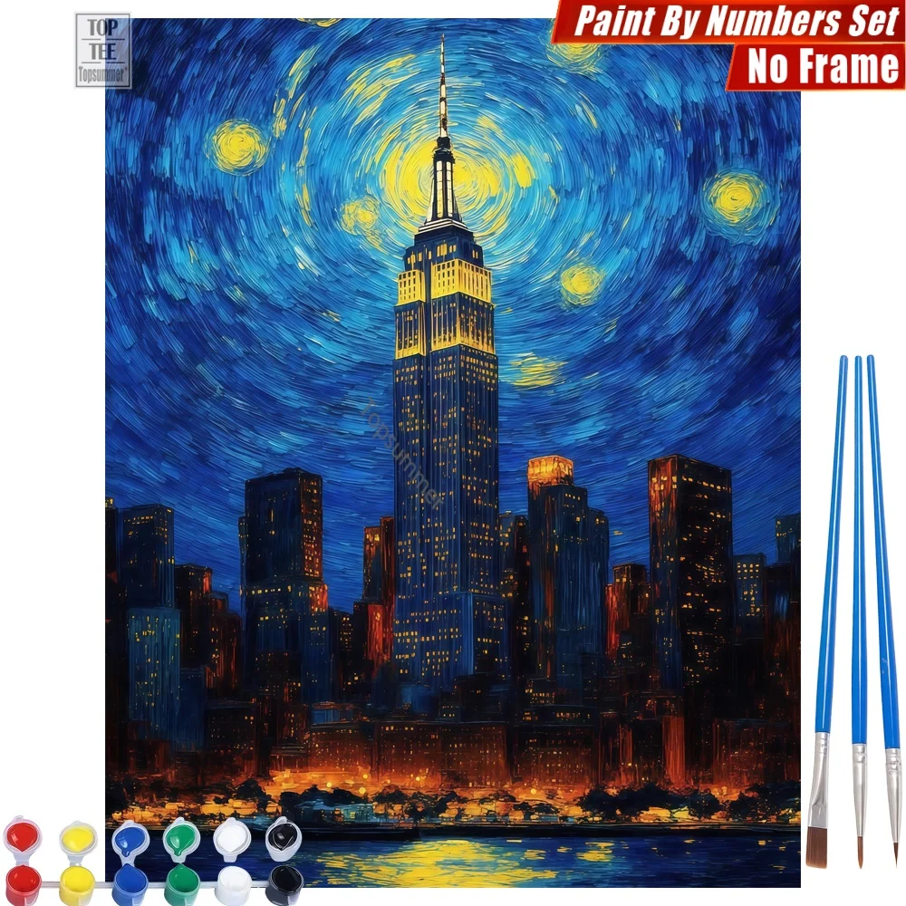 

Набор для рисования масляными красками Empire State Starry DIY - высококачественный подарок для семьи на День святого Валентина для дочери.