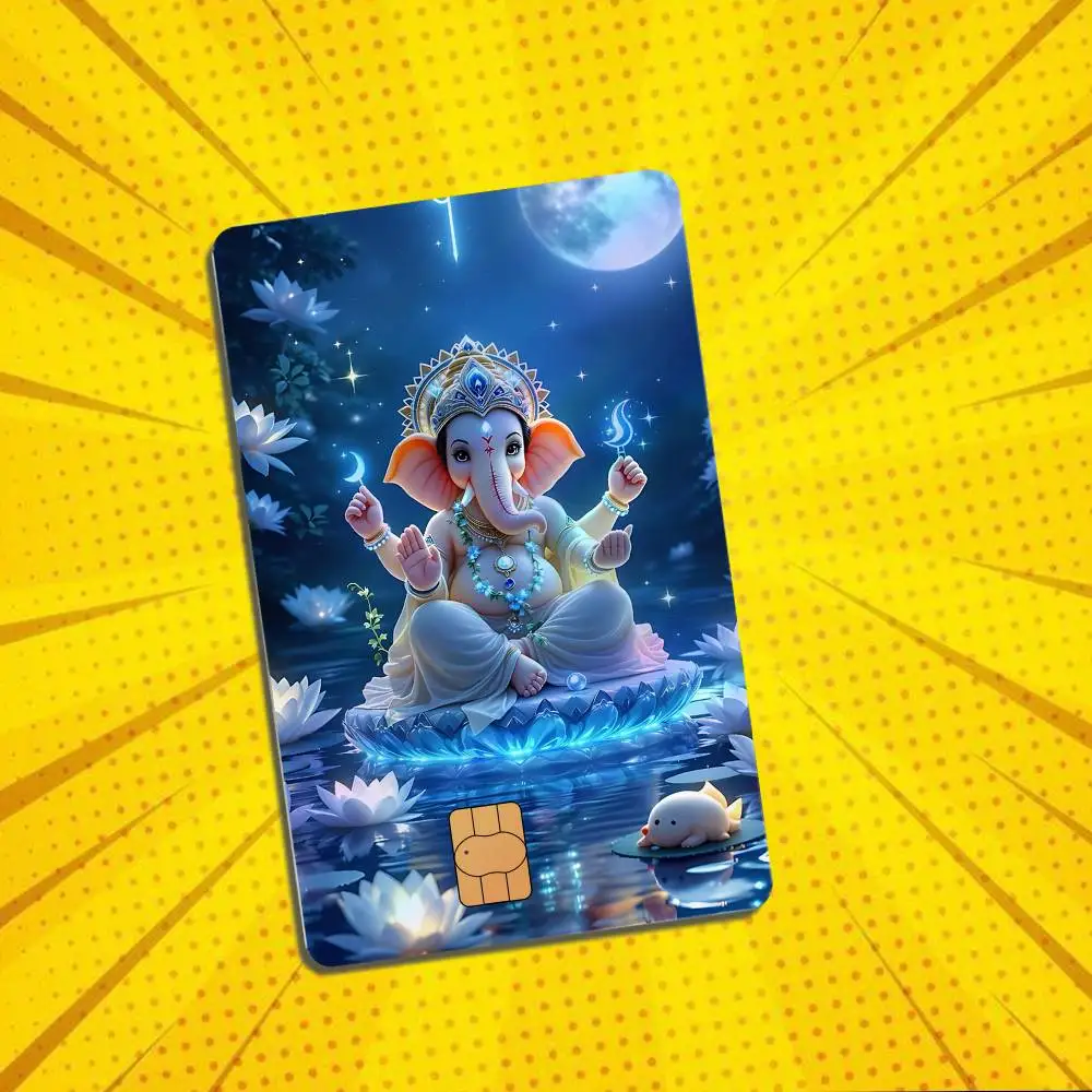 Symbolism Ganesh Shiva Buddha Card Skin Stickers For Bank Card Bus Metro Card Sticker Holographic Laser Credit Debit Stickers
