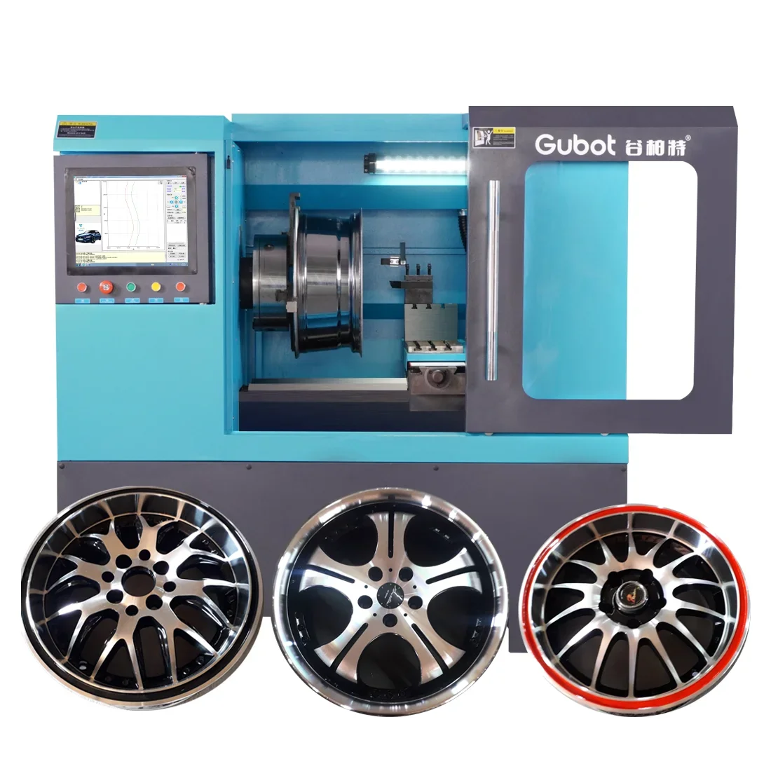 24inch PLC control full automatic car diamond cut rim repair machine for sale cnc alloy wheel lathe