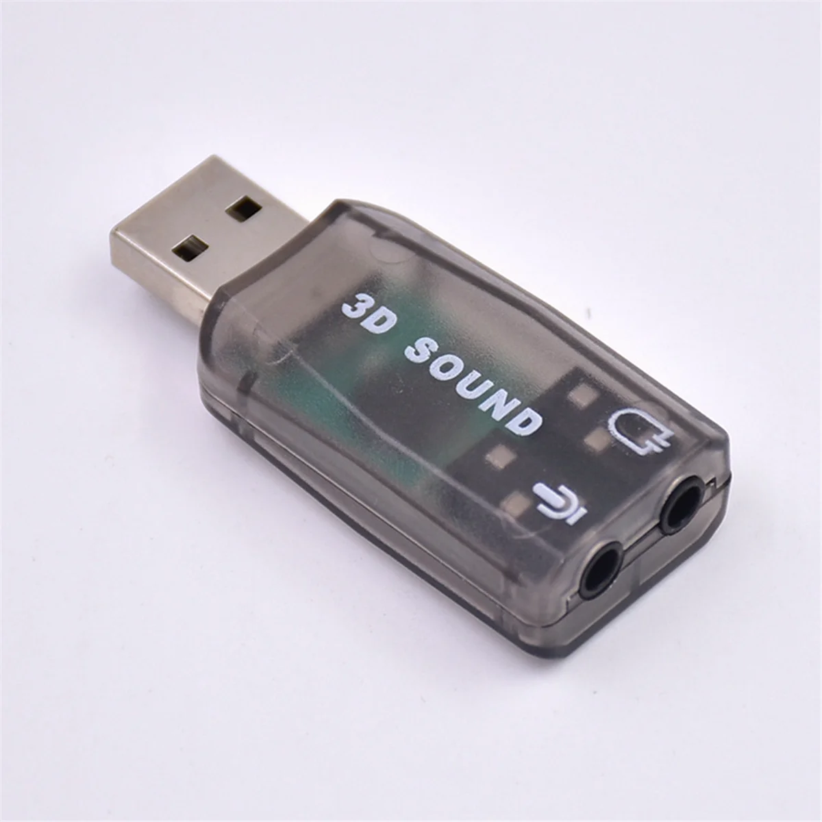 USB Sound Card External Sound Card USB to 3.5Mm Stereo Audio Adapter for Win 7 8 Android Speaker Laptop Headset Green