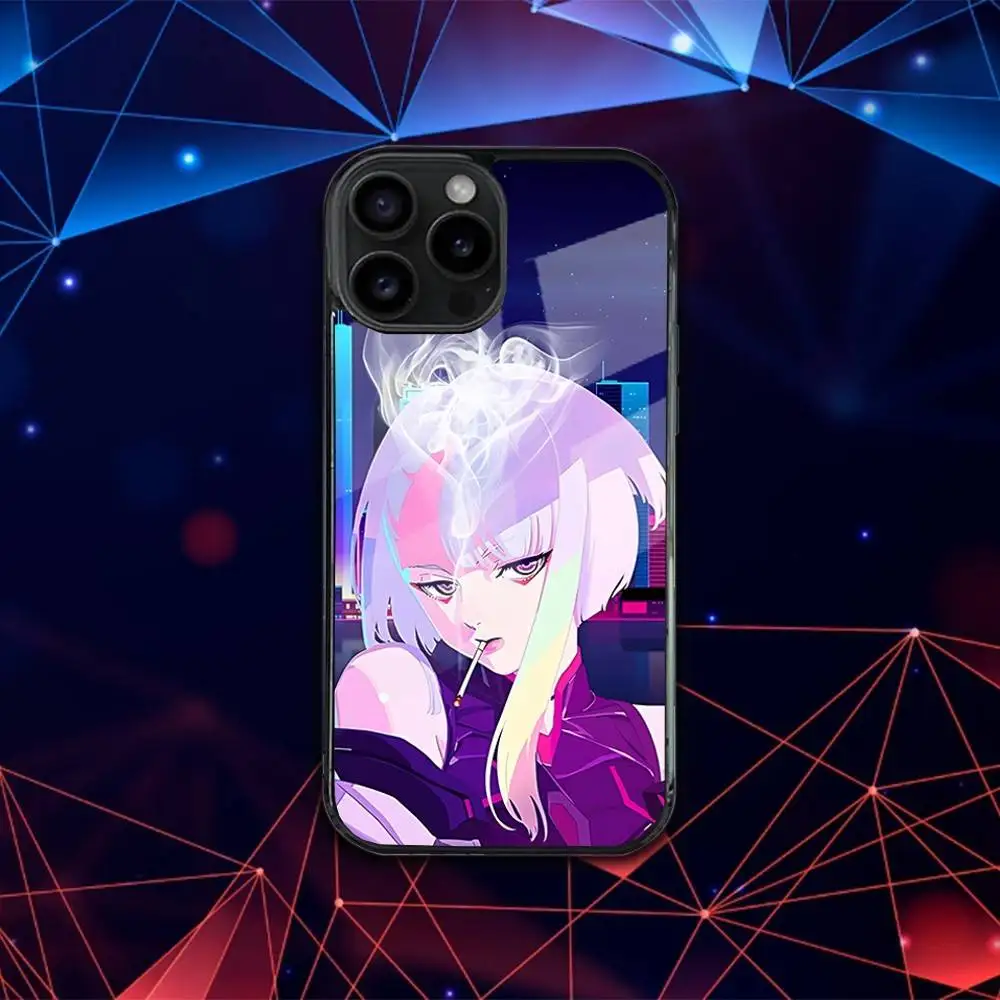 حافظة هاتف L-Lucy Game C-Cyberpunk لهاتف iPhone 17,16,15,14,13,12,11,Pro,Max,Plus,Mini,SE4,E شحن لاسلكي Magsafe مغناطيسي