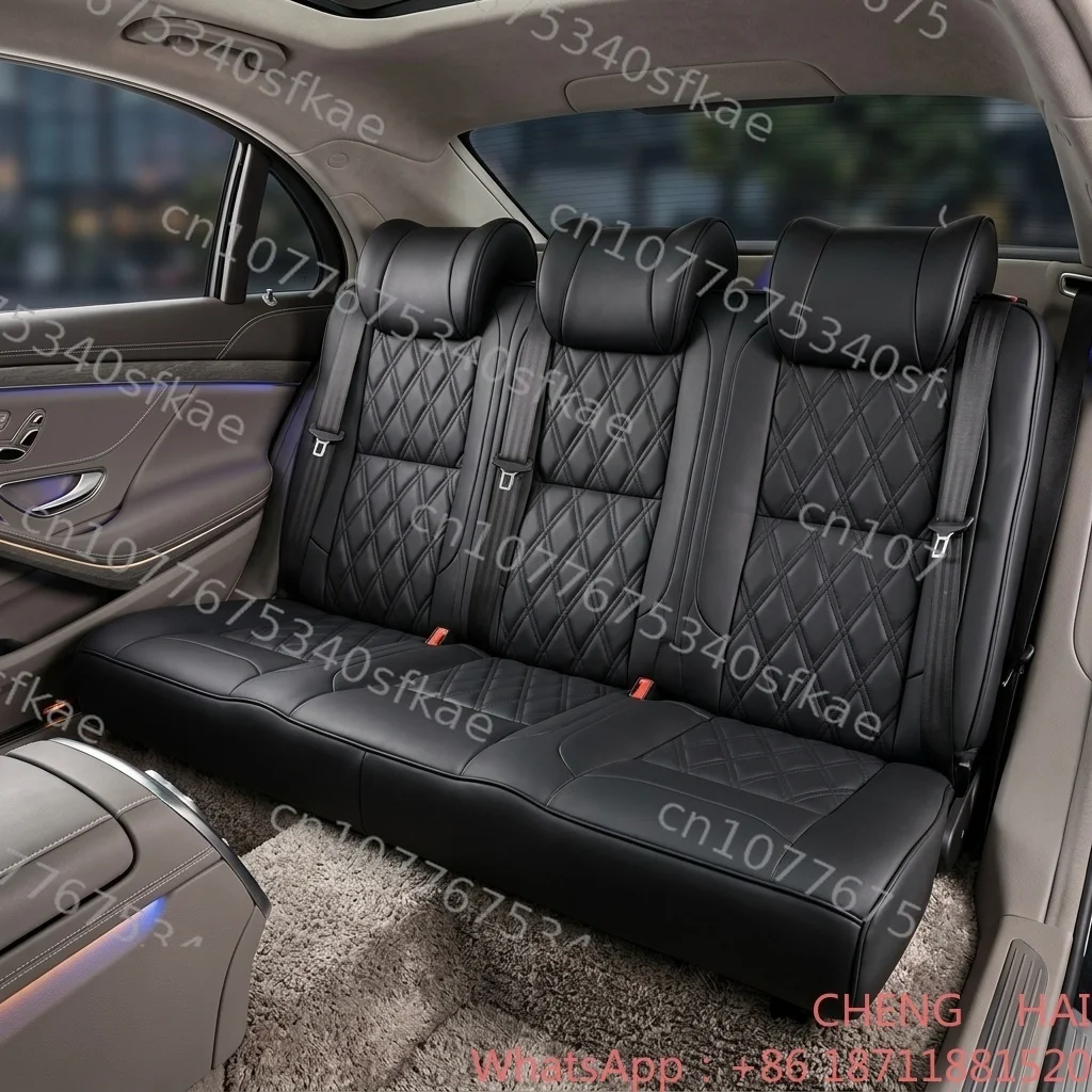 Customized CHENG HAI Custom Luxury Leather Black 4 Person Bench Seat with Ergonomic Design High Comfortness for Sprinter Van