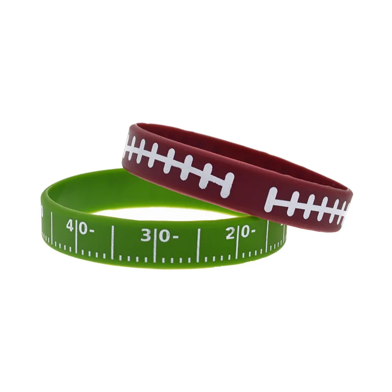 50 Stück Rugby-Armbänder aus Silikon mit aufgedrucktem Logo, Sportliches Design, Gummiarmband, Erwachsenengröße, 5 Farben – Detail 8