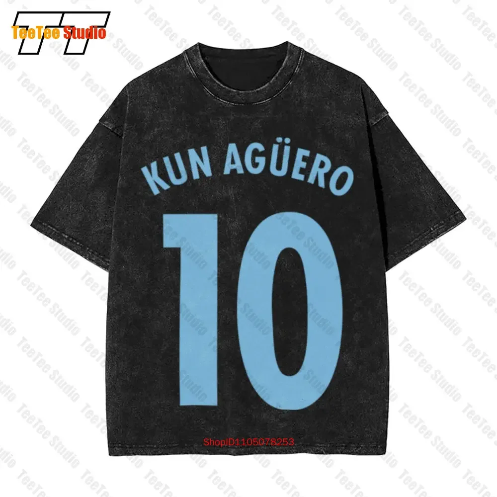 Sergio Aguero Vector Head Vintage Oversized T-Shirt 552W