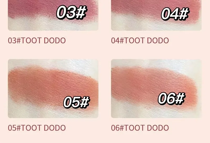 Toot Dodo Matte Lip Mud Cool Brown Low Saturation Waterproof Long Lasting Misty Lip Makeup – Detail 7