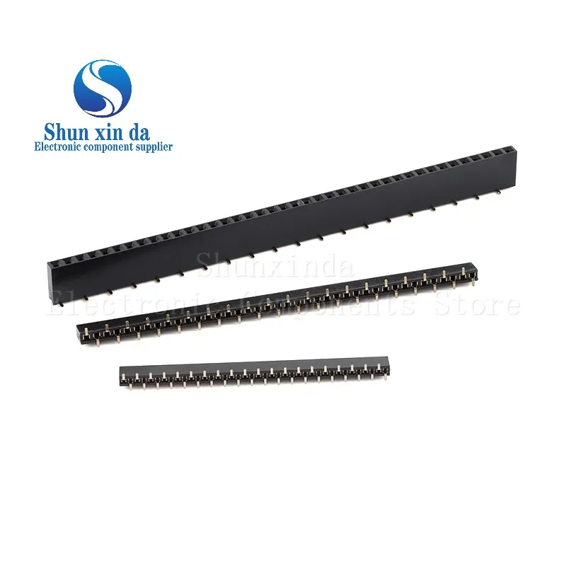 10PCS 2.0mm 2.54mm SMD SMT 1*40Pin Black Single Row Female Male Header Connector 40P 40Pin PCB Board Pin Header JST