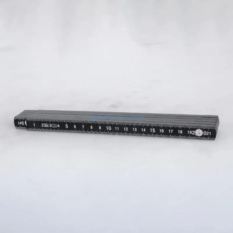

K43C Portable 2m Foldable Ruler Black Easy Storage Ruler For Designers And Builders