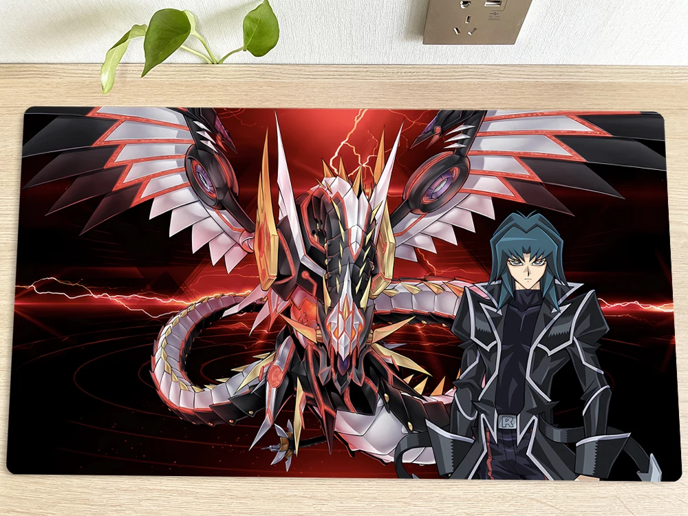 YuGiOh Playmat Zane & Cyber Dragon Infinity TCG CCG Mat Trading Card Game Mat Table Desk Mouse Pad Gaming Play Mat 60x35cm