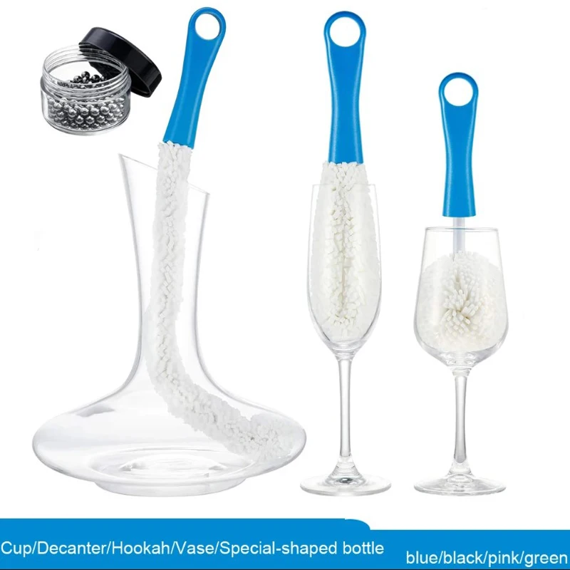 Soft Foam Wine Bottle Brush Stemware Glasses Ironing Machine Hookah Vase Cleaning Brush Flexible Win Bar Clean Tools