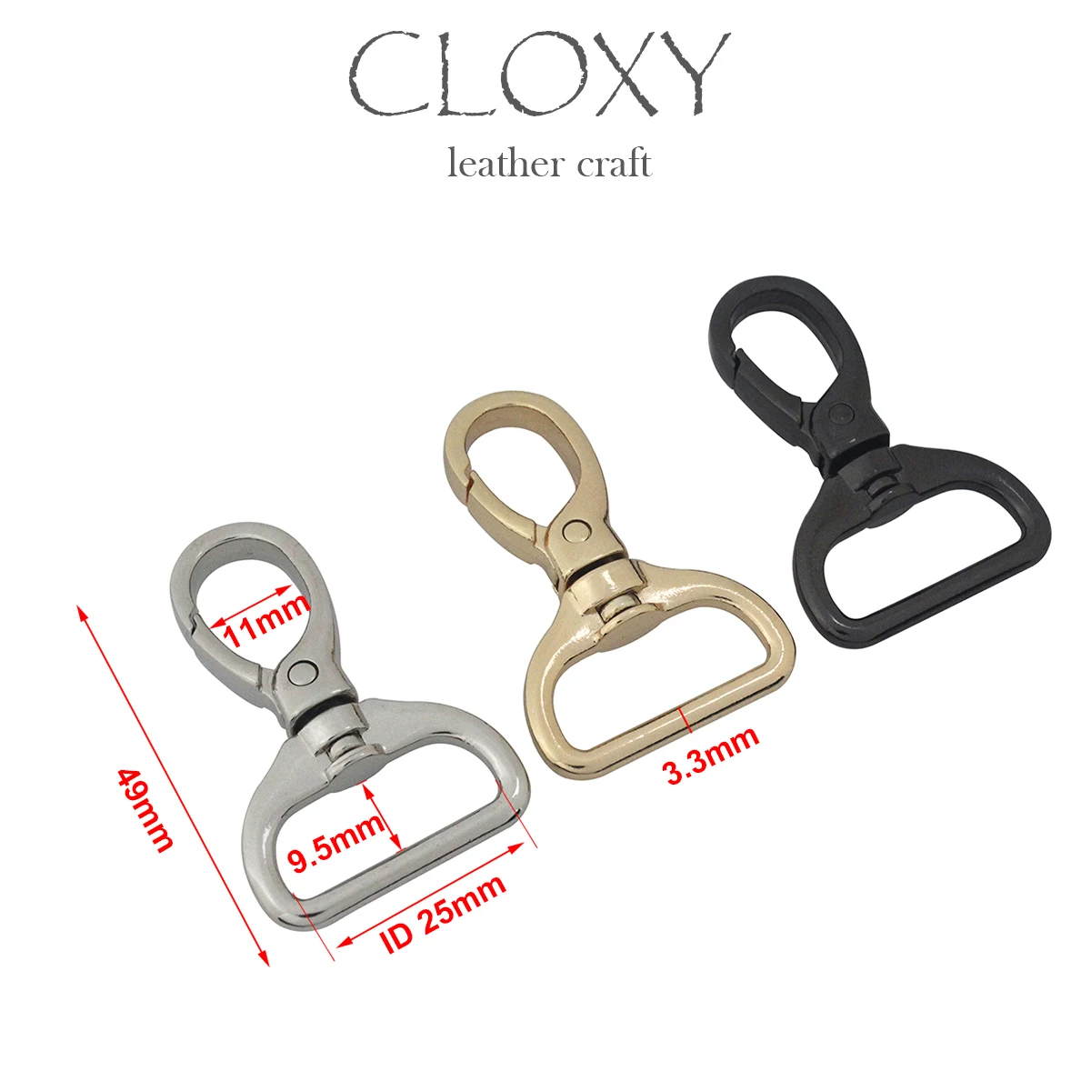 1pcs Metal 4 Sizes Snap Hook Trigger Lobster Clasps Clips Flat Bottom Spring Gate Leather Craft Pet Leash Bag Strap Belt Webbing