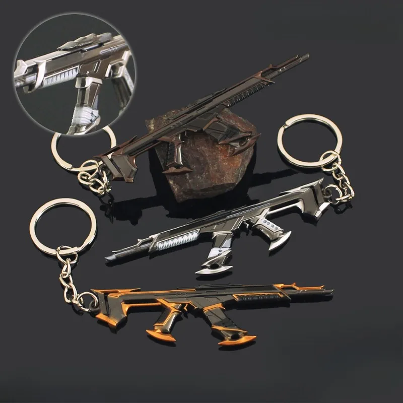 9cm Kuronami Vandal Valorant Game Periphery Alloy Weapon Model Vibrant Skin Keychains Accessorie Ornament Craft Collection Gift