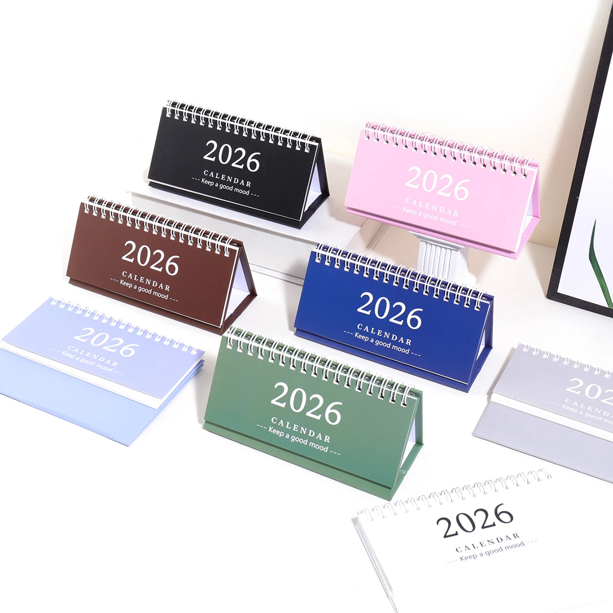 

1pc 2026 New Desktop Desk Calendar, Portable and Foldable, School Office Desktop Christmas Countdown Decoration Home Essential
