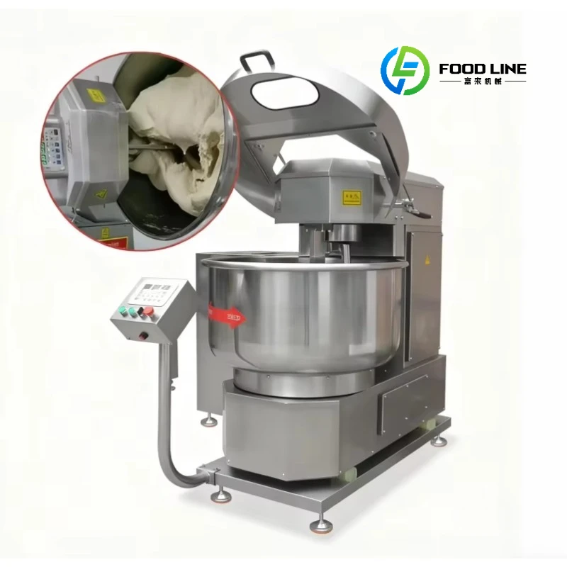 100kg Large Dough Mixer for Food Processing Plants, Stainless Steel Self-Tilting Dough Mixer, Flour Uniform Mixer Customized