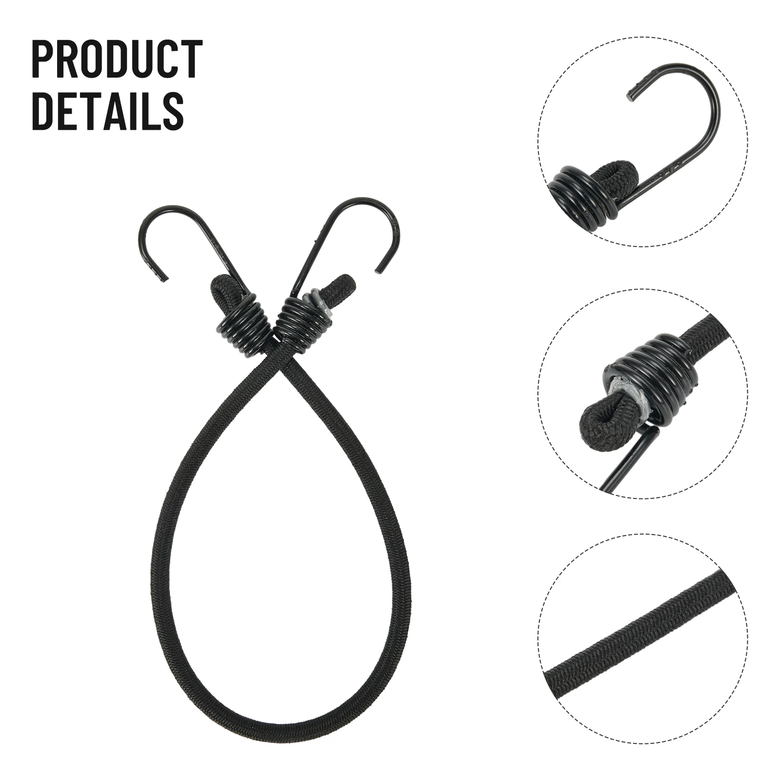 Pack Of 10 Heavy Duty Elastic Bungee Cords Luggage Cord 25cm Outdoor Mini Metal Hooks Heavy Duty Bungee Cord Bundle