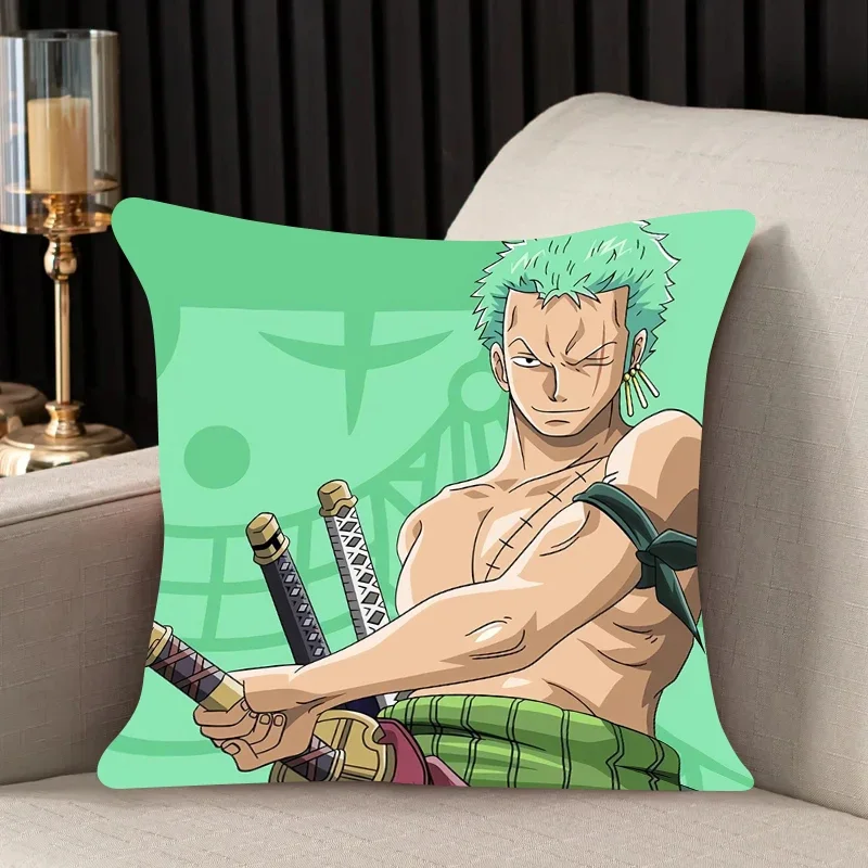 home decor Pillow Cover Roronoa Zoro iving room 40x40 car restaurant deck chair Dakimakura Throw Pillows Square Pillowcase gift