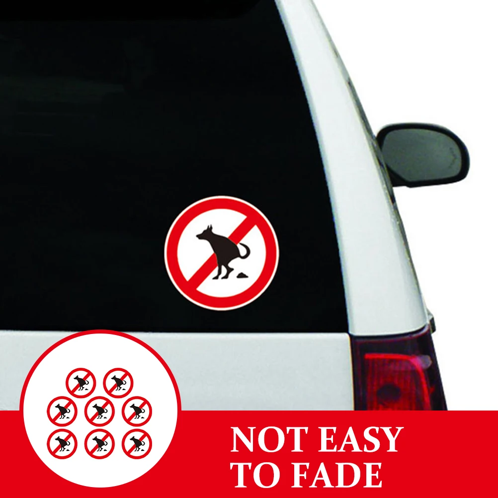 8pcs No Pooping Stickers For Yard Dog Poop Warning Signs Outdoor Lawn Garden Traffic Safety Sign Dog No Pooping Sticker Funny