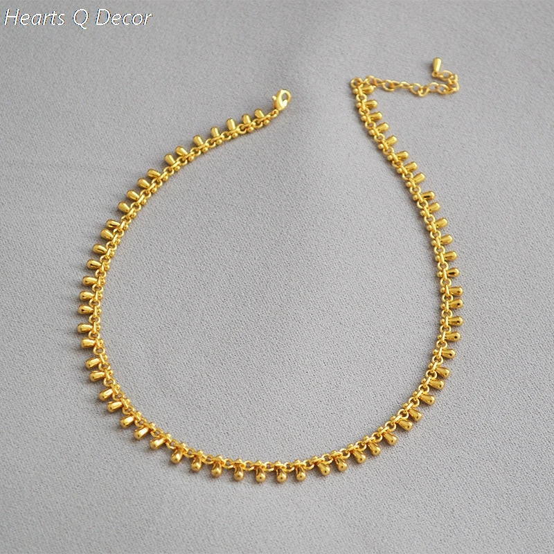 Glam Brass Raindrop Wapped Choker Necklace Classic Women Gifts Jewelry Gown Sweet Boho Trendy INS OL Simply
