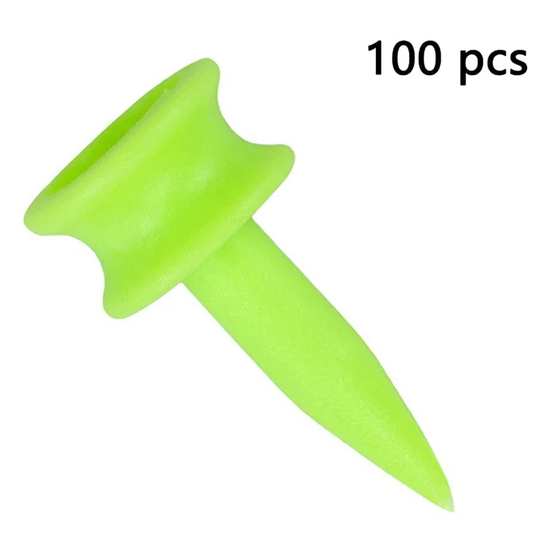 Step Down Golf Tees 1 Inch 100 Count Plastic Golf Castle Small Tees(Green)