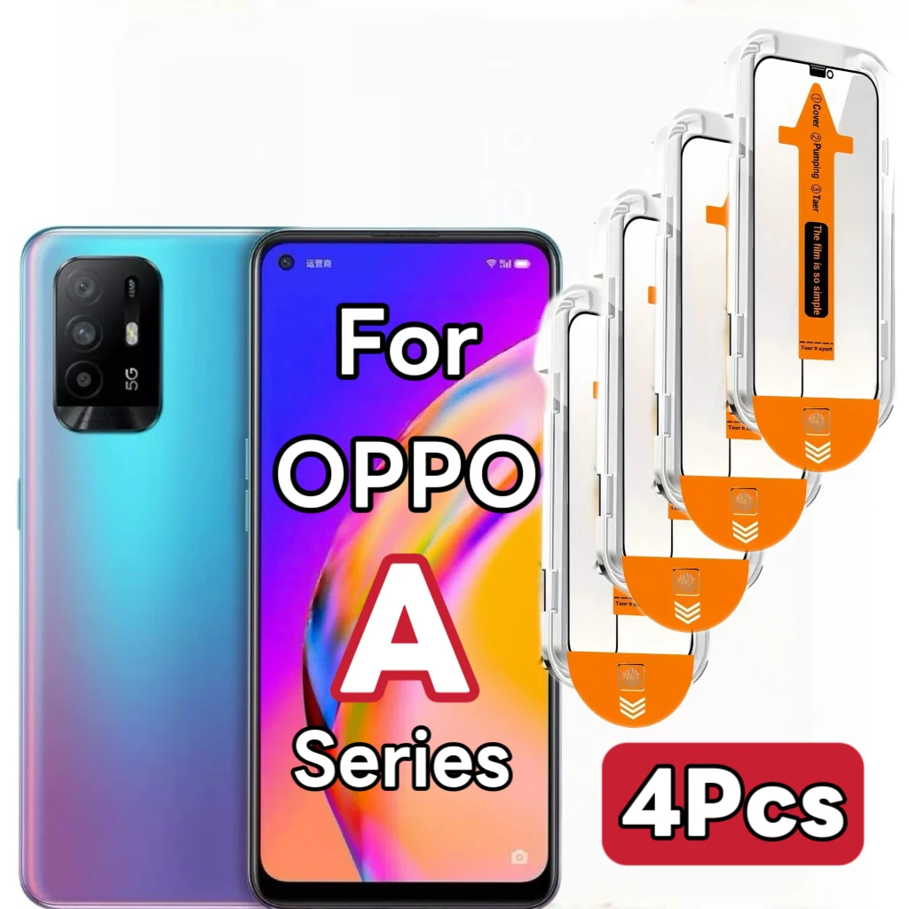 

4Pcs HD Tempered Glass Screen Protector for OPPO A Series