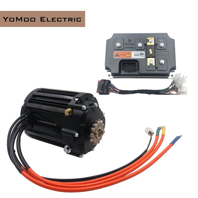 

QS138 90H 4000W V3 100kmh PMSM Mid-Drive Motor 428 Sprocket Type with VOTOL EM260S Controller For Electric Motorcycle DirtBike