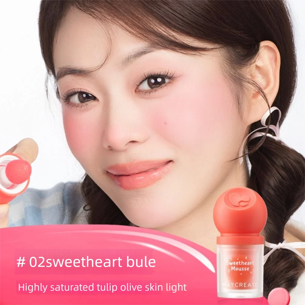 أحمر الخدود السائل المحمول الجديد غير اللامع كريم أحمر الخدود المرطب يدوم طويلاً لتعزيز الألوان ومكياج الوجه #3