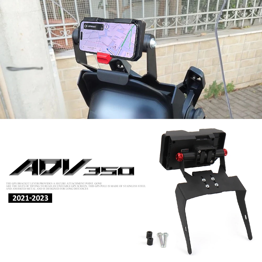 

Motorcycle GPS Mount For Honda ADV350 ADV 350 Adv350 adv350 2021-2023 Phone Holder Front Bracket Windshield Navigation Bracket