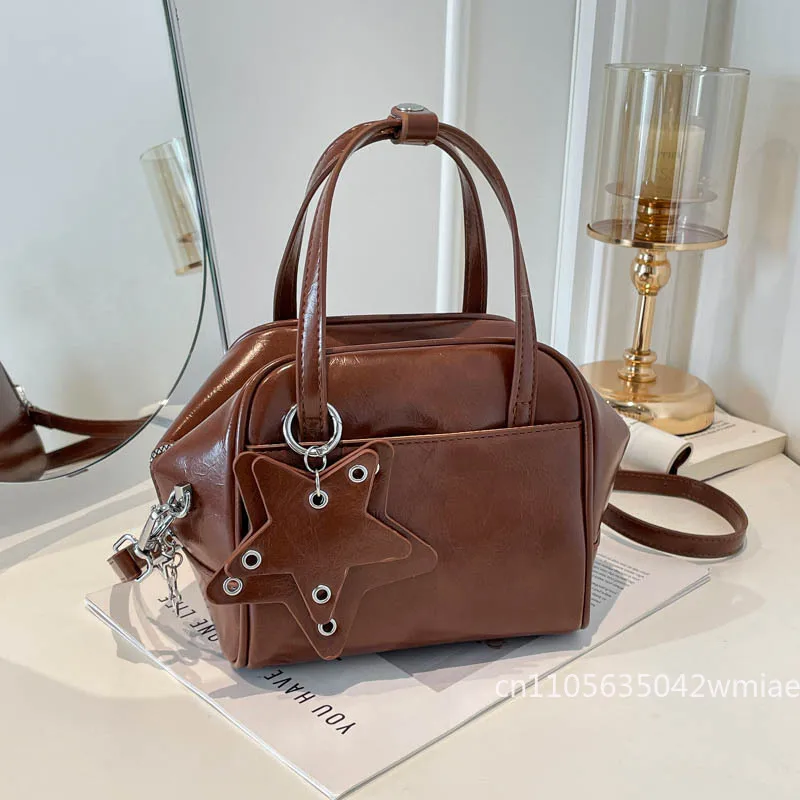 New Women's Handbag Fashion High Quality Women's Crossbody Bag Solid Color Versatile Multi Functional Girl Shopping Storage Bag
